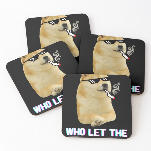 Item preview, Who Let The Doge Out Funny Dogecoin Cryptocurrency Saying Essential T-Shirt designed and sold by Lukifo-Mission.