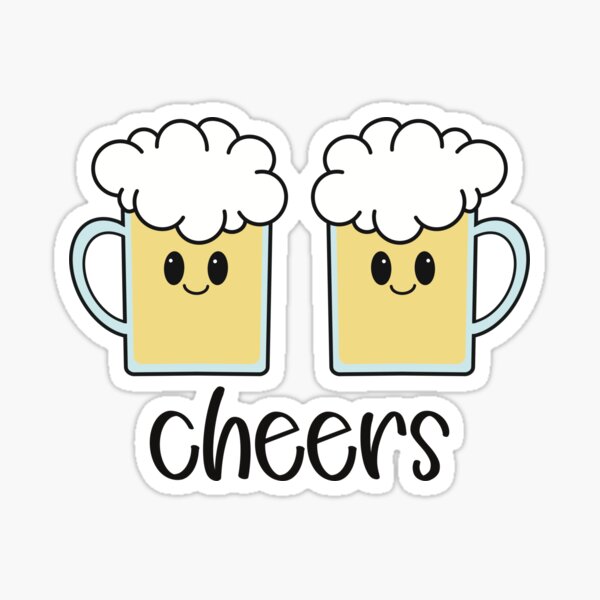 Kawaii Cheers Beer Sticker