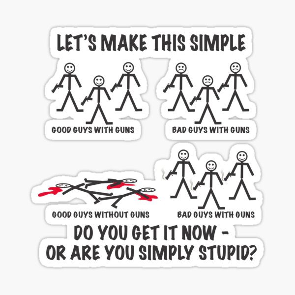 Good Guys Bad Guys Sticker