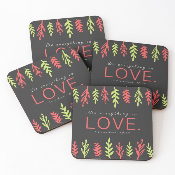 Item preview, Do Everything in Love - Gray with leaves designed and sold by Yesido.