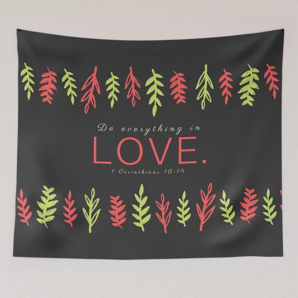 Item preview, Do Everything in Love - Gray with leaves designed and sold by Yesido.