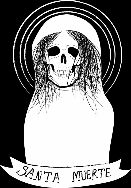 Santa Muerte Drawing: Art Prints | Redbubble