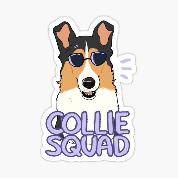 COLLIE SQUAD (smooth + black) Sticker