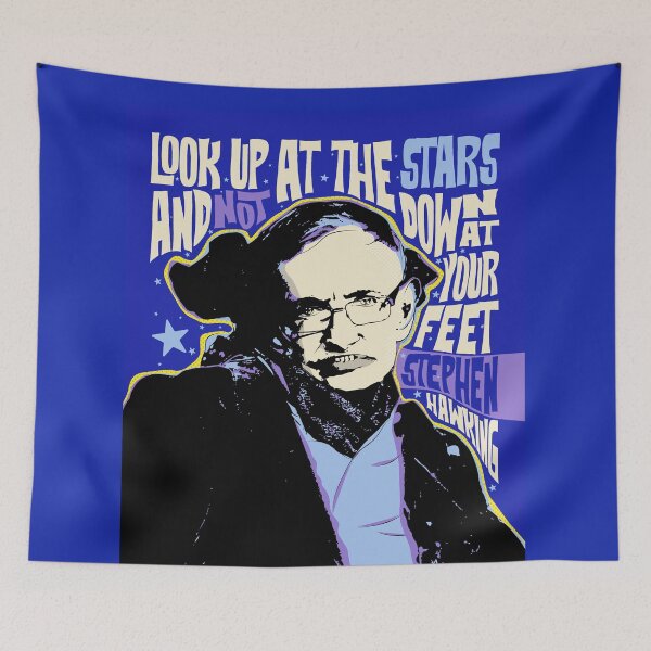 Item preview, Stephen Hawking, Pop Art Quote Portrait , inspirational quotes, celebrities, European size designed and sold by BONBcreative.