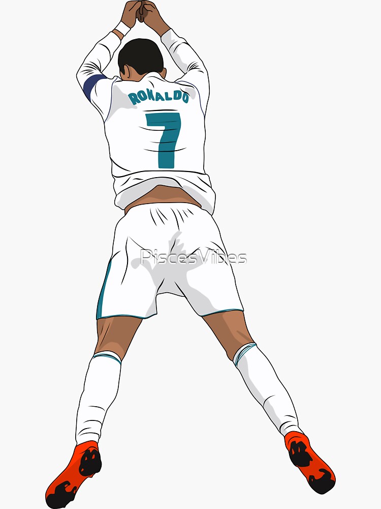 Cristiano Ronaldo Celebration Sticker Sticker for Sale by Football Tee