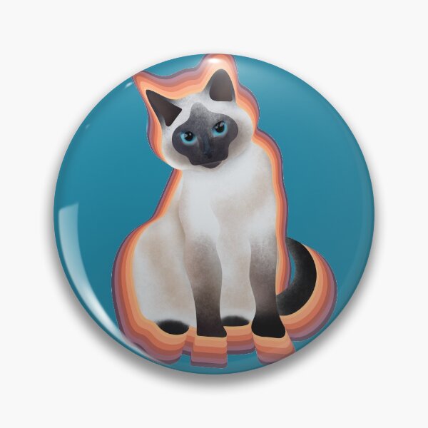 Item preview, Siamese cat with blue eyes design  designed and sold by unepommedeterre.