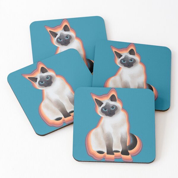 Item preview, Siamese cat with blue eyes design  designed and sold by unepommedeterre.