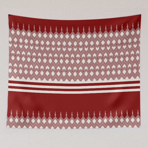 Item preview, Geometric pattern on the red background designed and sold by Chamaiporn Pangtorn.