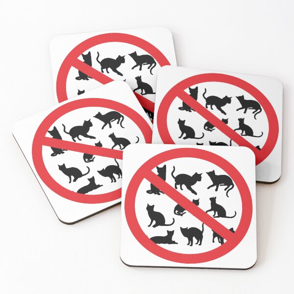 Item preview, Forbidden for cats sign designed and sold by ProhibitionStickers.