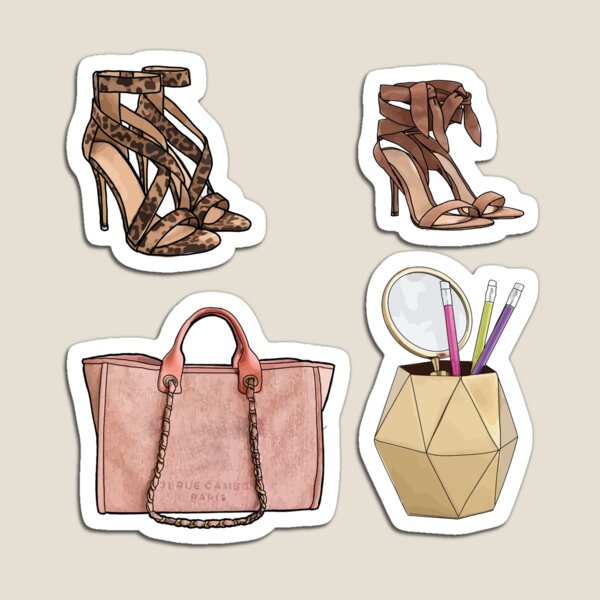 designer inspired shopping bags Sticker for Sale by Anna Buse