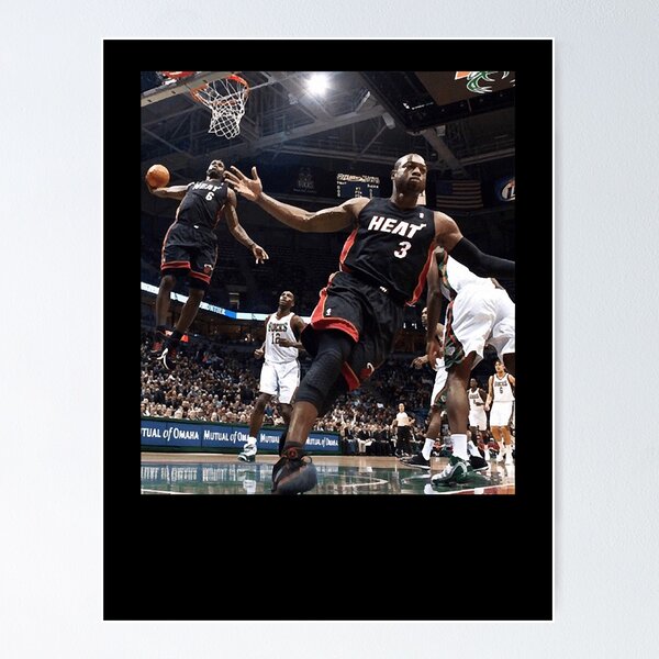 Wade to Lebron Miami Heat NBA Wall Art Faceless Minimalist Poster