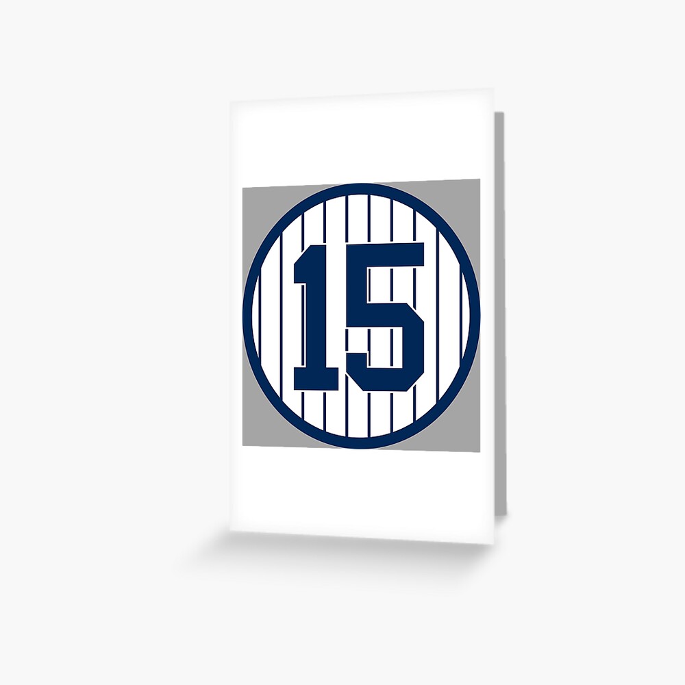 Thurman Munson #15 Jersey Number Greeting Card for Sale by