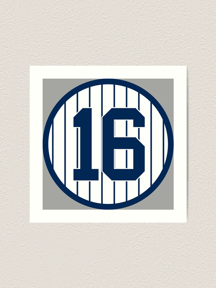 Whitey Ford #16 Jersey Number Art Print for Sale by StickBall