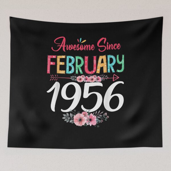 Item preview, February Girl 1956 Floral 65th Birthday Gift 65 Years Old  designed and sold by charissamo77.