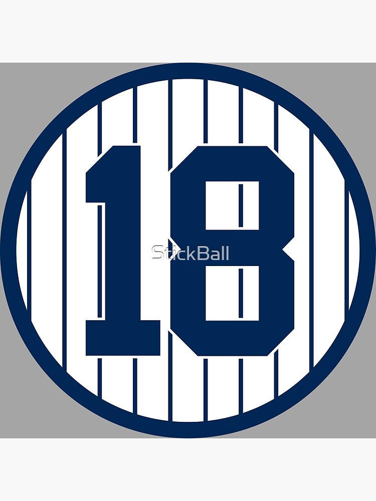 Didi Gregorius 18 Jersey Number Photographic Print for Sale by StickBall Redbubble