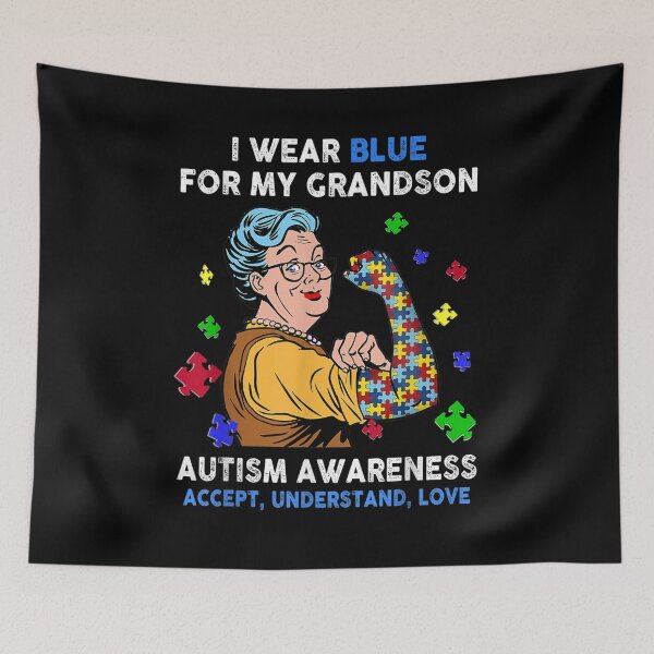 Item preview, I Wear A Puzzle For My Grandson Autism Awareness  designed and sold by charissamo77.