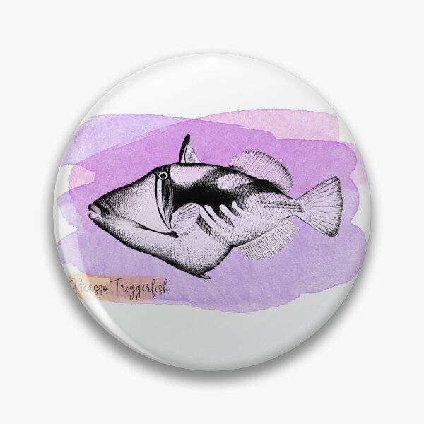 Item preview, Tropical Fish Watercolor - Vintage Hawaiian Picasso Triggerfish  designed and sold by SilverSpiral.