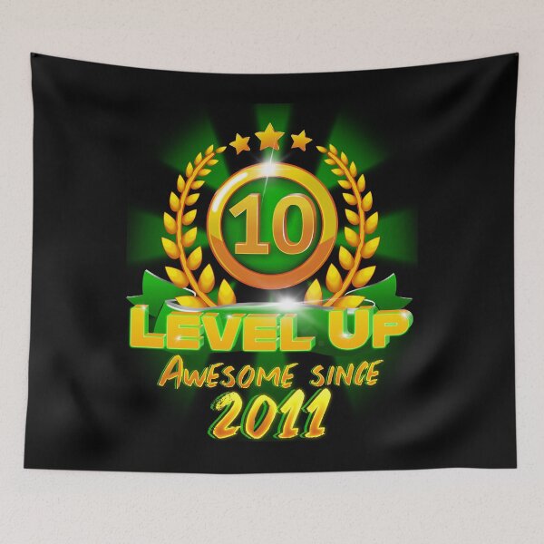 Artikelvorschau, Alter 10 Level Up Geburtstag Awesome Seit 2011 Gamer entworfen und verkauft von ScienceNStuff.