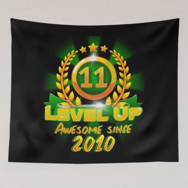 Item preview, Age 11 Level Up Birthday Awesome Since 2010 Gamer designed and sold by ScienceNStuff.