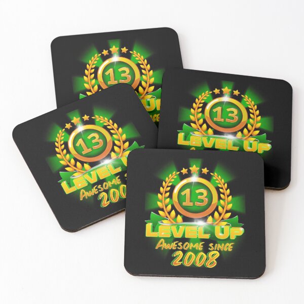 Item preview, Age 13 Level Up Birthday Awesome Since 2008 Gamer designed and sold by ScienceNStuff.