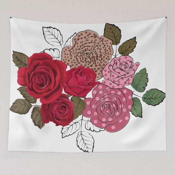 Item preview, Rose flower retro styles designed and sold by WeeraS.