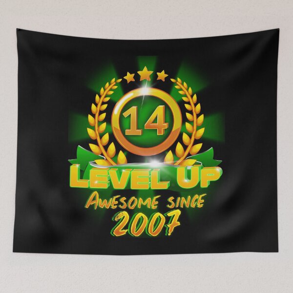 Artikelvorschau, Alter 14 Level Up Geburtstag Awesome Seit 2007 Gamer entworfen und verkauft von ScienceNStuff.