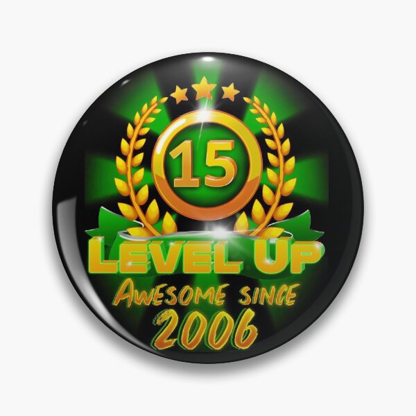 Item preview, Age 15 Level Up Birthday Awesome Since 2006 Gamer designed and sold by ScienceNStuff.