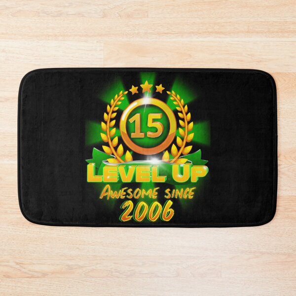 Item preview, Age 15 Level Up Birthday Awesome Since 2006 Gamer designed and sold by ScienceNStuff.