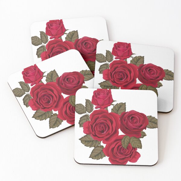 Item preview, Red roses in vintage styles designed and sold by WeeraS.
