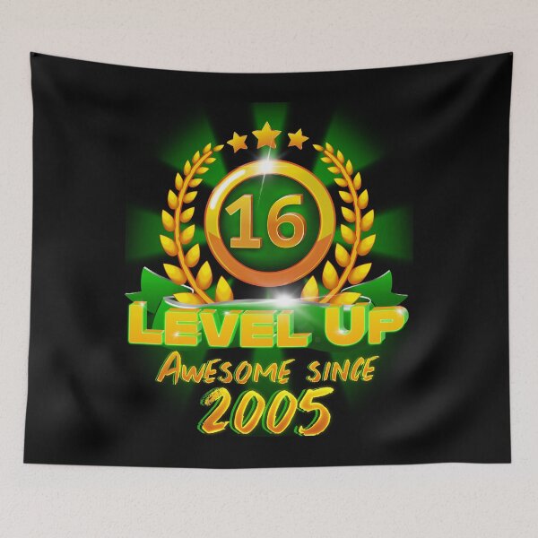 Artikelvorschau, Alter 16 Level Up Geburtstag Awesome Seit 2005 Gamer entworfen und verkauft von ScienceNStuff.