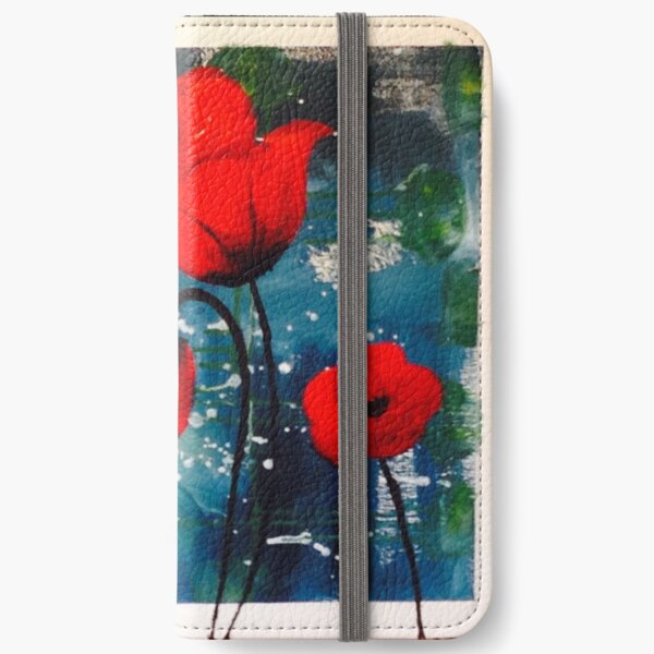 Pretty Poppies iPhone Wallet