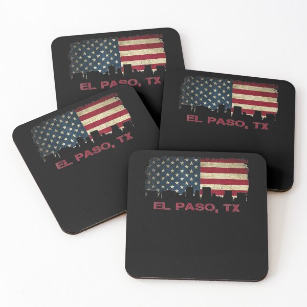 Item preview, El Paso Tx Texas City Skyline Art Usa Flag Proud American  designed and sold by charissamo77.