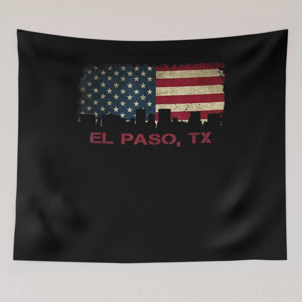 Item preview, El Paso Tx Texas City Skyline Art Usa Flag Proud American  designed and sold by charissamo77.