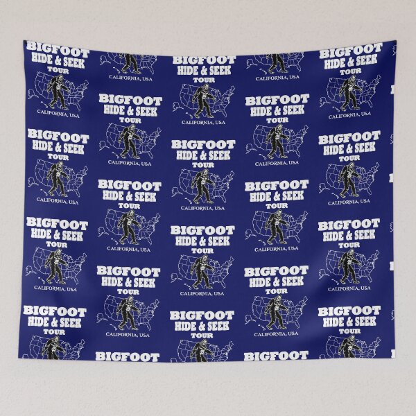 Item preview, Bigfoot Hide & Seek concert tee -CALIFORNIA USA funny gift designed and sold by BRtisticDesigns.