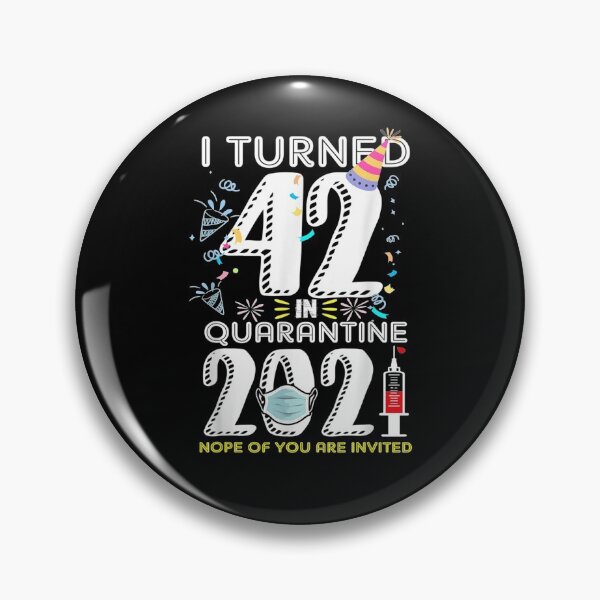 Aperçu de l'œuvre J'ai eu 42 ans en quarantaine 2021 drôle de cadeau d'anniversaire créée et vendue par charissamo77.