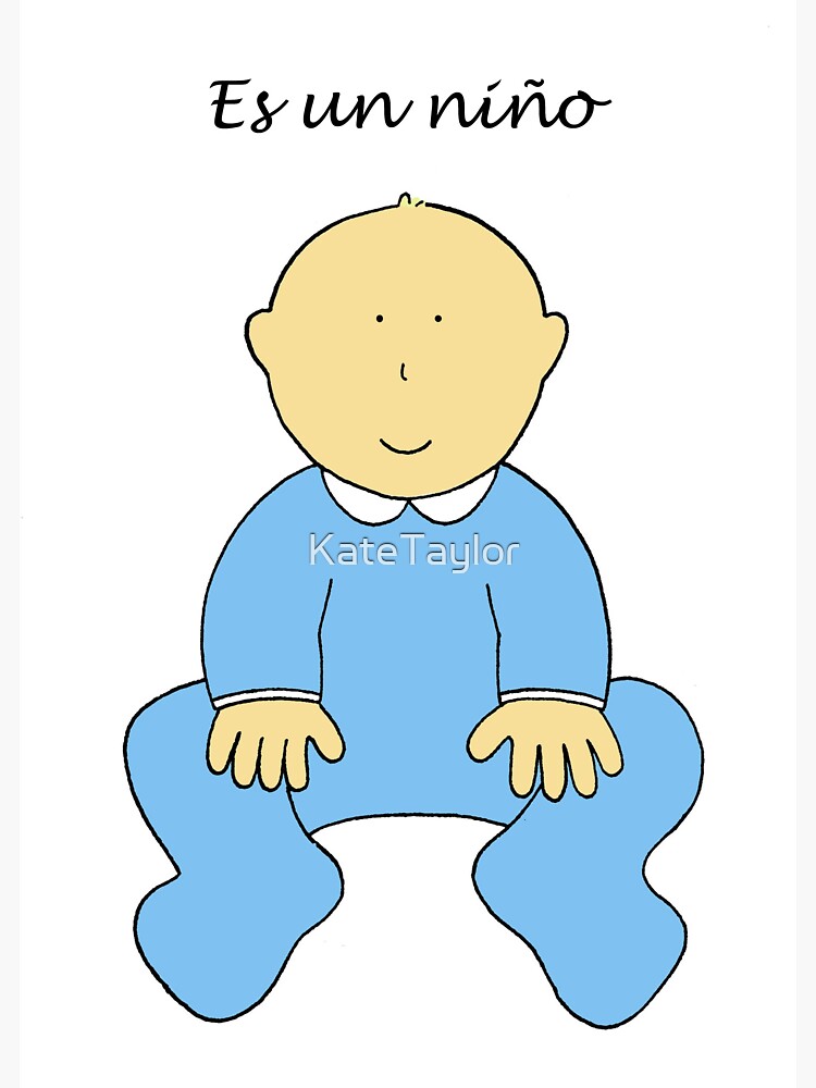 "Es un Niño It's a Boy in Spanish" Sticker for Sale by KateTaylor