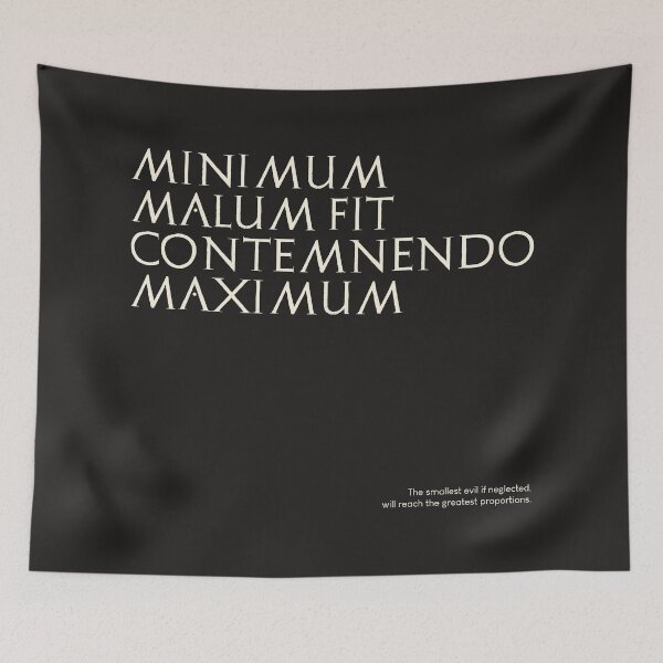 Item preview, Graffiti of Pompeii - MINIMUM MALUM FIT CONTEMNENDO MAXIMUM designed and sold by MetaPhyStore.