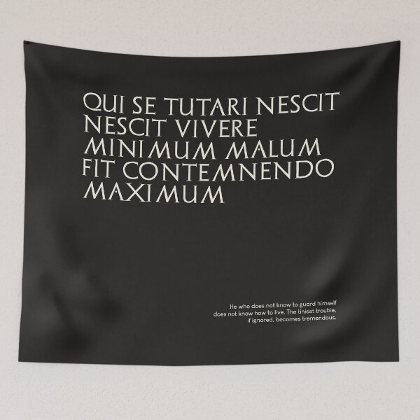 Item preview, Graffiti of Pompeii - QUI SE TUTARI NESCIT... designed and sold by MetaPhyStore.