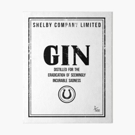 Peaky Blinders T-ShirtShelby Company Limited Gin Label Peaky Blinders  Impression rigide