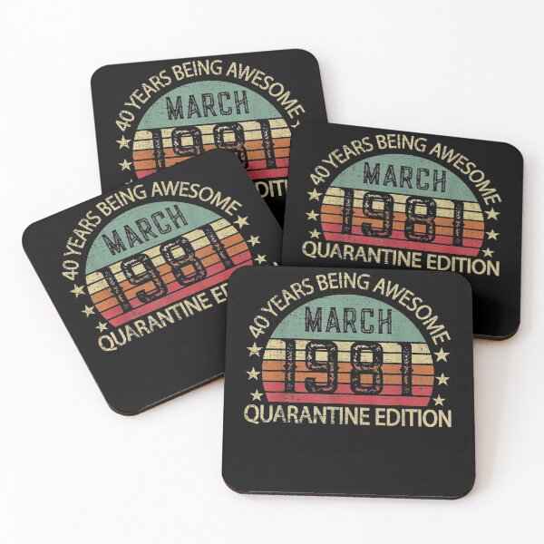 Item preview, 40 Years Old Gift March 1981 40th Quarantine Birthday designed and sold by anniversaryshop.
