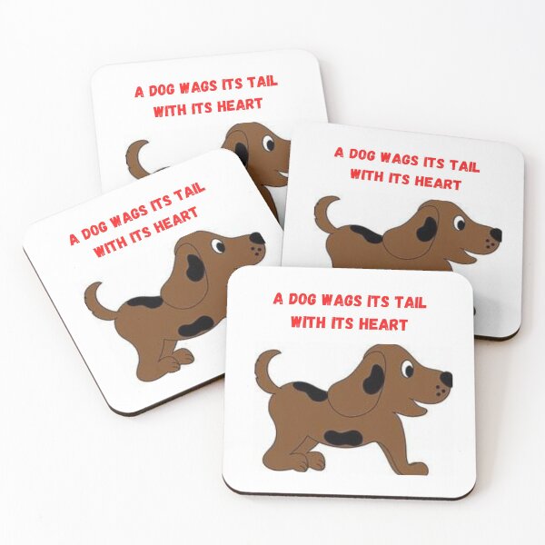 Item preview, " A DOG WAGS ITS TAIL WITH ITS HEART " CUTE DOG DESIGN designed and sold by findsbyjune374.