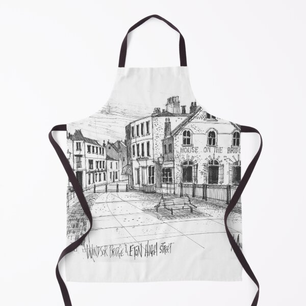 Item preview, Windsor Eton pedestrian bridge - pen and ink sketch designed and sold by Al Benge.