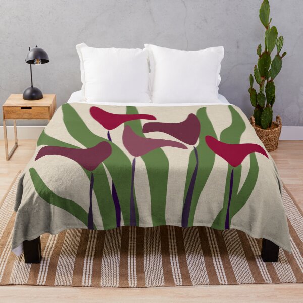 Item preview, Calla Plant Purple Linen designed and sold by technotext.