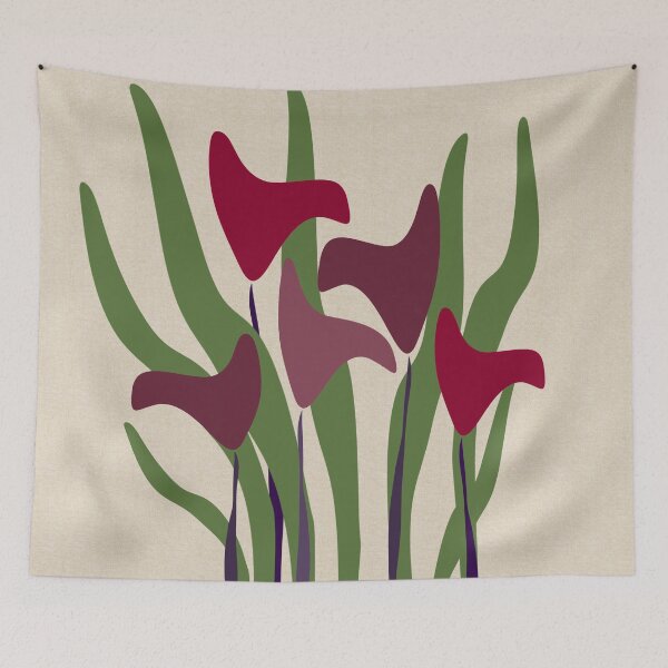Aperçu de l'œuvre Calla Plant Purple Linen créée et vendue par technotext.