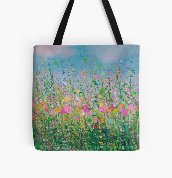 Vibrant summer flowers All Over Print Tote Bag