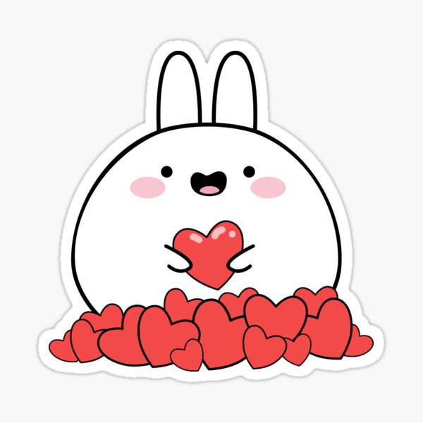 Cute Kawaii Animal Stickers for Valentine's Day