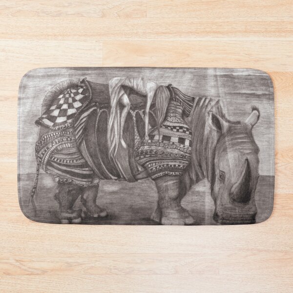 Item preview, Rhinoceros and the girl - Challenge #CreateArtHistory designed and sold by Elena Ivan - Papadopoulou.