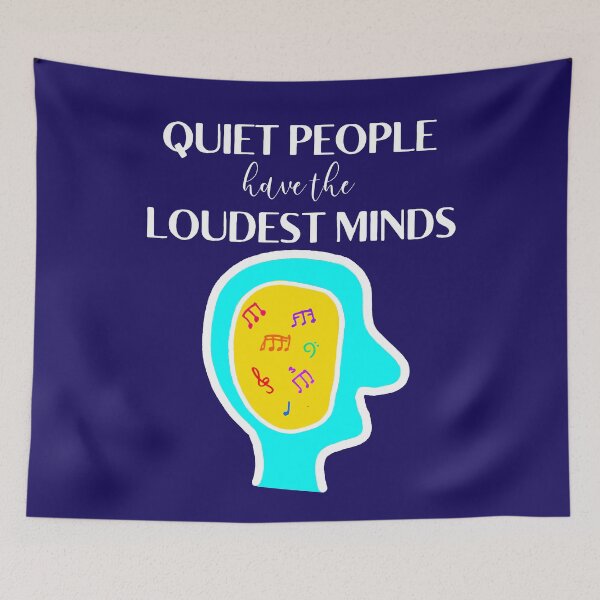 Item preview, Quiet people have the loudest minds music brain  designed and sold by DesignsofNote.
