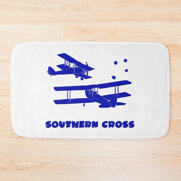 Item preview, Southern Cross  Australian Aviation Lino Print in Blue with Text designed and sold by Heatherian.