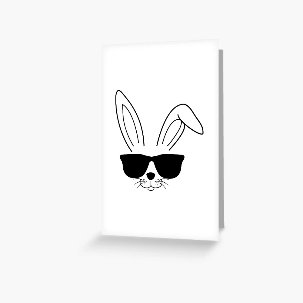 T-shirt Bunny face with glasses, Easter Bunny, rabbit, Cool bunny |  Greeting Card